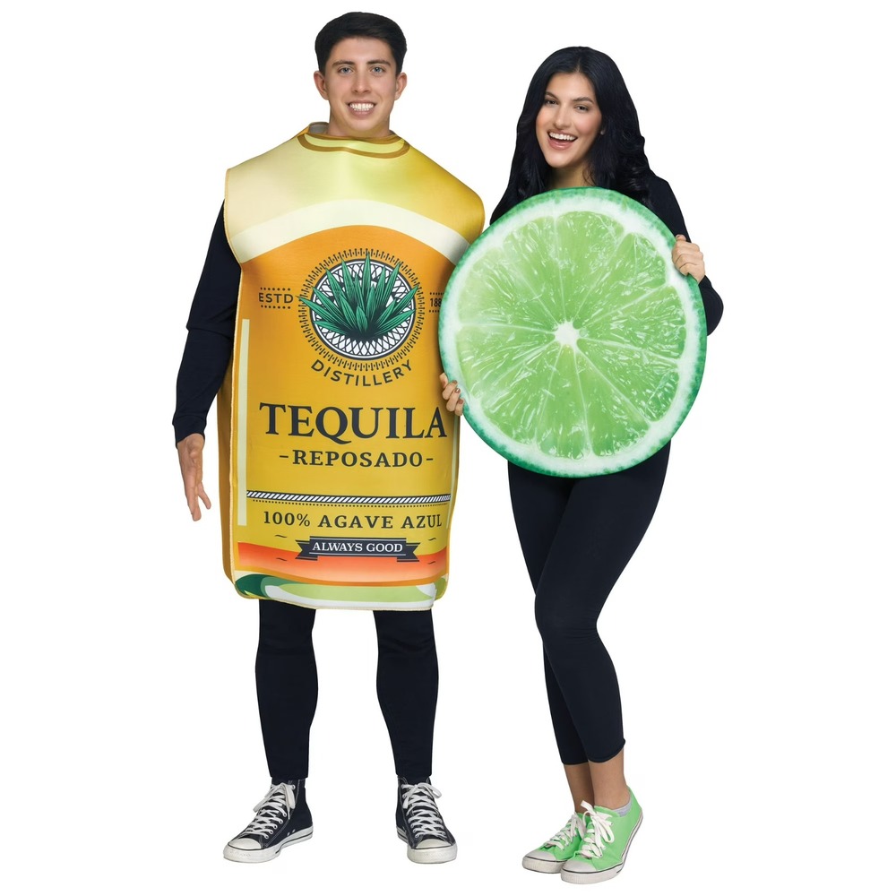 Couples Tequila And Lime Tunic Costumes Fits Sizes XS-XL Party Halloween NEW